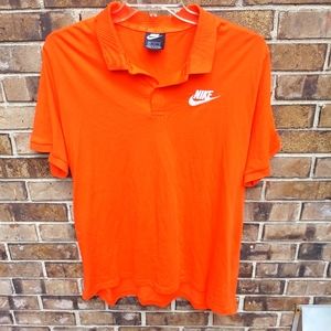 Men's Nike Collared Button up Shirt. Orange size XL